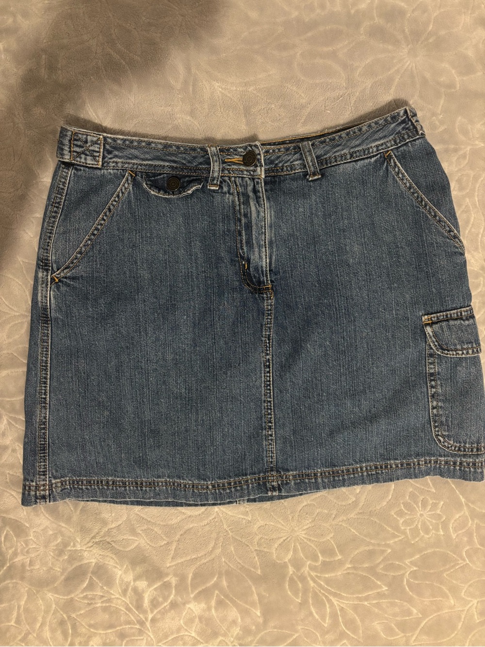 St. John's Bay Denim Mini Skort - Picture 5 of 9